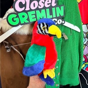 Ty Plush Parrot - Red, Blue, Green, Yellow